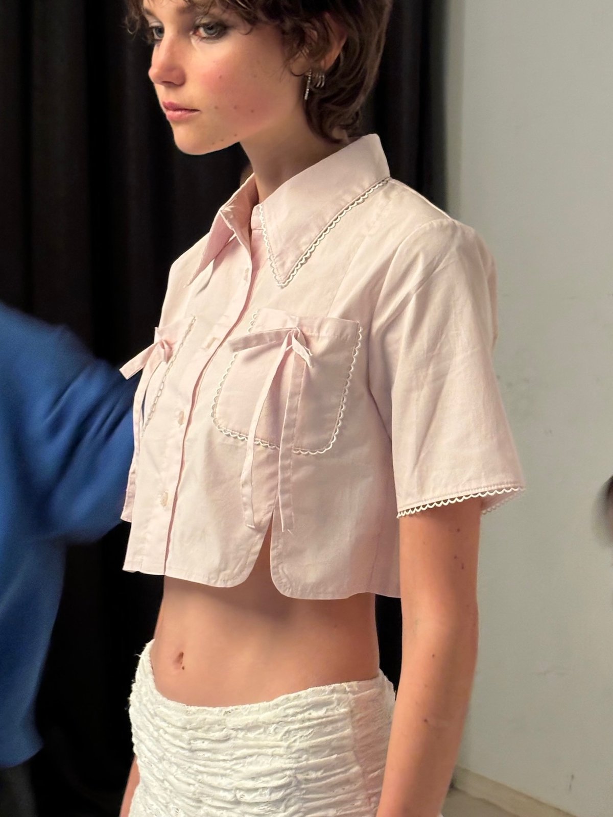 トリートユアセルフ Treat ürself Rose blouse treat ürself kitten tie ribbon blouseピンク - メルカリ