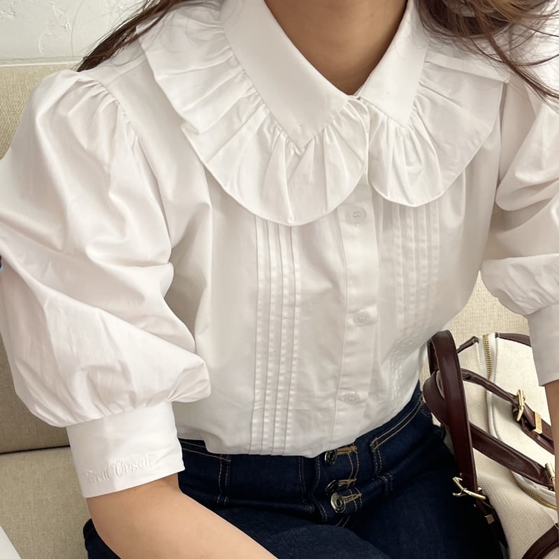 Treat ürself”Intelligence” white blouse