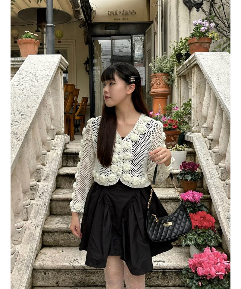 treat rself トリートユアセルフ ハンドメイド 花柄 ニット