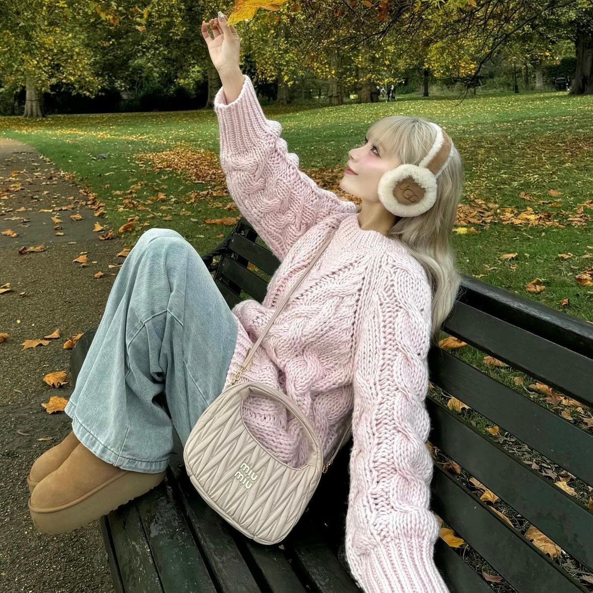 vintage like big cable knit | Treat ürself 