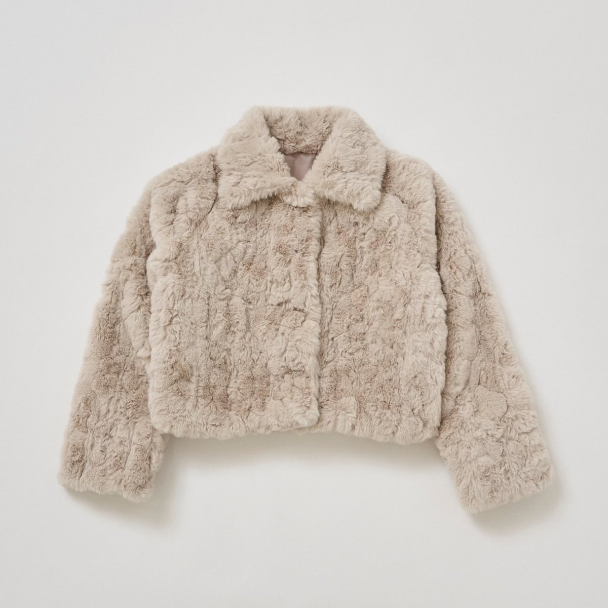 Bunny curly fur coat (beige)