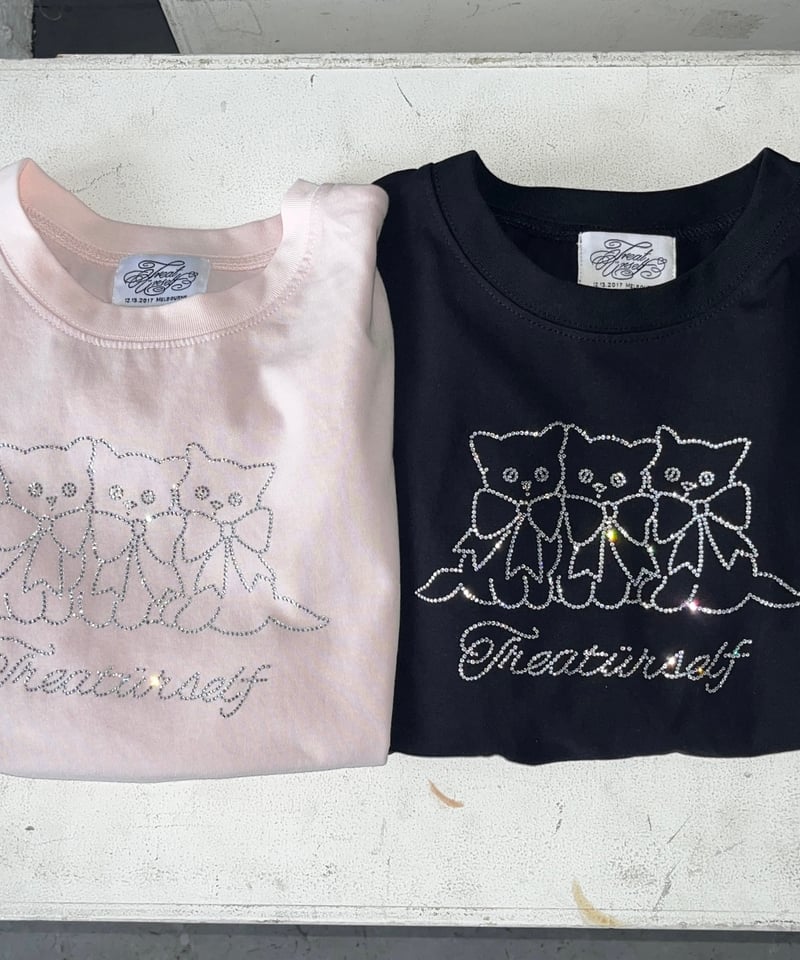 Treat Ürself rhinestone T-shirts Treat Ürself rhinestone T-shirts ピンク - メルカリ