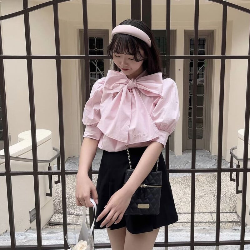 ribbon tie blouse/リボンタイブラウス-
