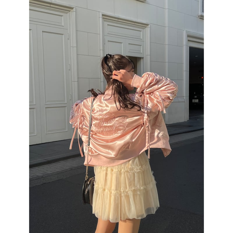 11月中旬〜下旬配送アイテム】Girly ribbon MA-1(pink) | Treat