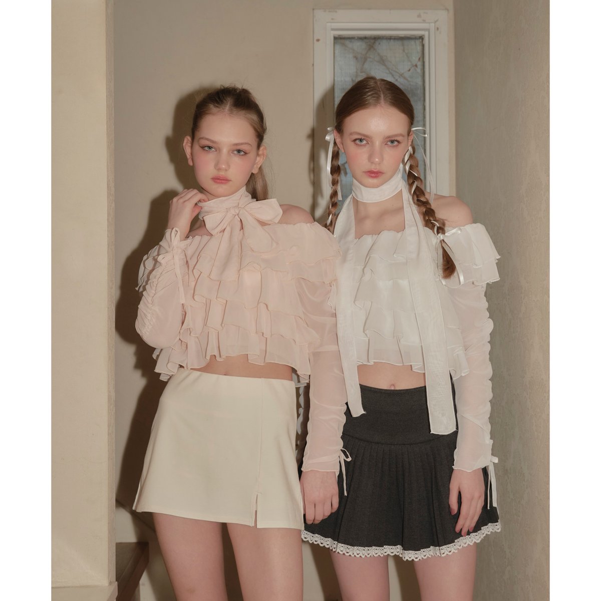 frill tie tops (pink) | Treat ürself