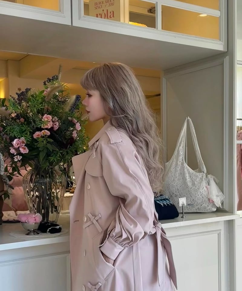 Girly ribbon trench coat | Treat ürself