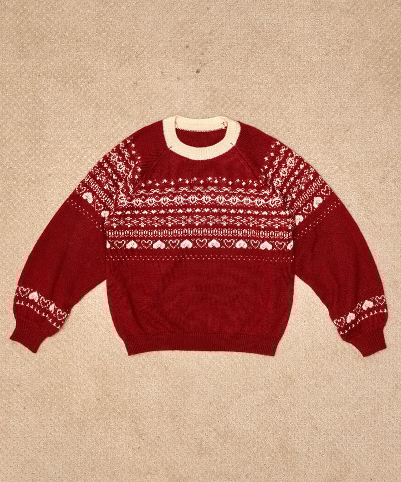 treat ürself Treat LOVE sweater red 赤 treat ürself Treat LOVE sweater (red)