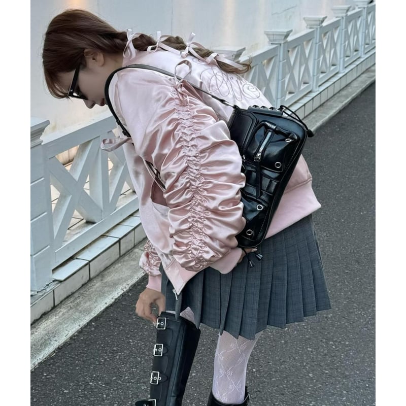 11月中旬〜下旬配送アイテム】Girly ribbon MA-1(pink) | Treat