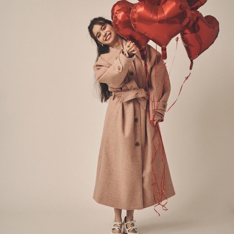 British classical long coat(pink) | Treat ürself