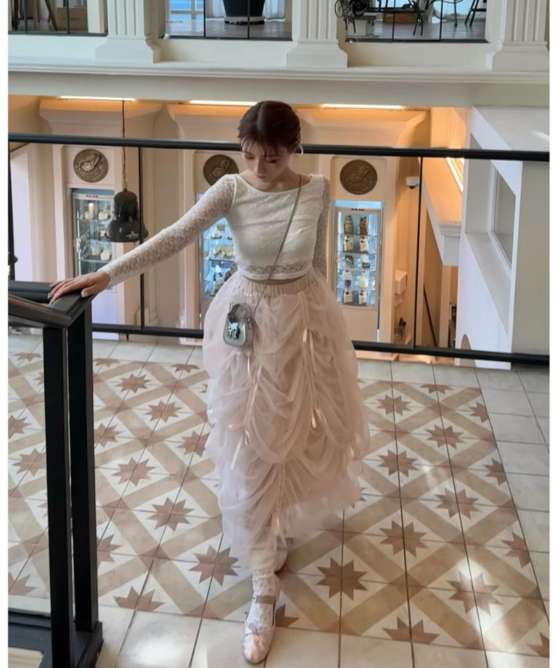Ballerina” drawstring ribbon skirt (pink) | Tr Ballerina” drawstring ribbon skirt (pink) | Tr