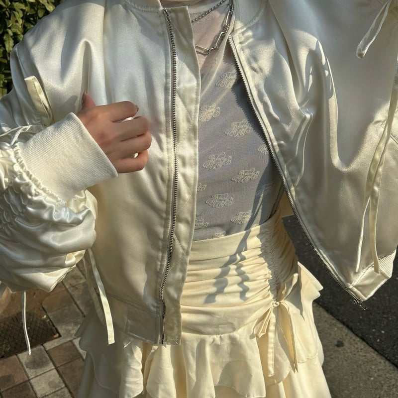 Girly ribbon MA-1(ivory) | Treat ürself 