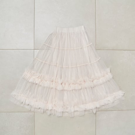 “Ballerina” ribbon tulle skirt (baby pink)