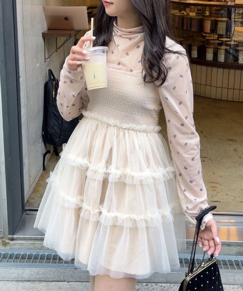 ワンピース Ballerina tulle mini one-piece ivory Treat Ürself spring/summer collection 2023 Ballerina series