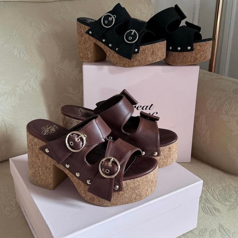 Ribbon wedge sole sandals | Treat ürself