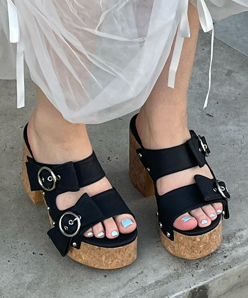 Ribbon wedge sole sandals | Treat ürself 
