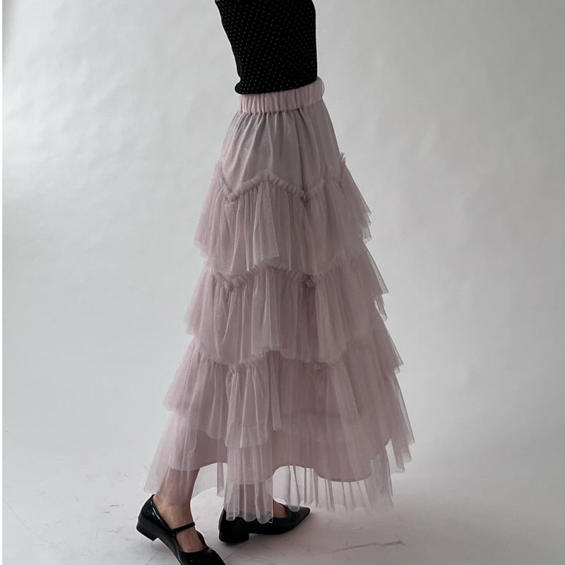 Ballerina tulle glitter tiered skirt (pink) | T