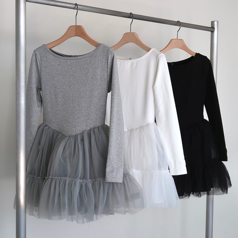 Ballet docking tulle mini dress