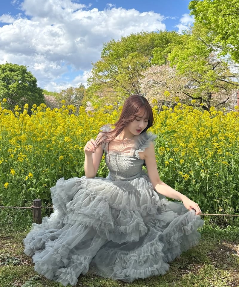 トリートユアセルフ　Ballerina blooming tulle dress Ballerina” blooming tulle dress(pink) | Treat