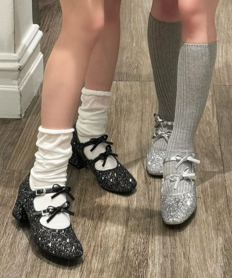 original ribbon glitter pumps (black) | Treat ü original ribbon glitter pumps (black) | Treat ü