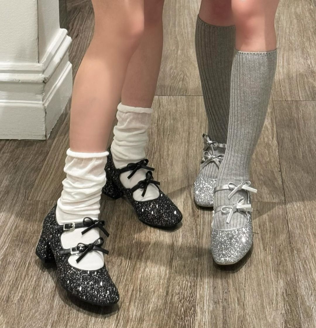 original ribbon glitter pumps (black) | Treat ü original ribbon glitter pumps (black) | Treat ü