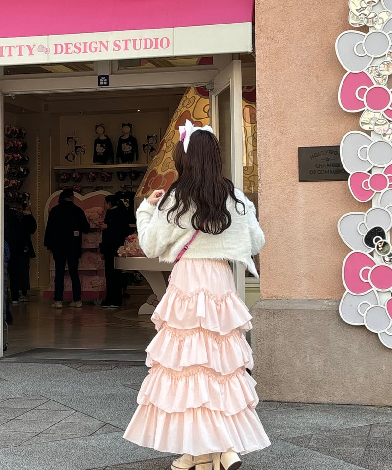 Ballerina pure tiered skirt (pink) | Treat ürself