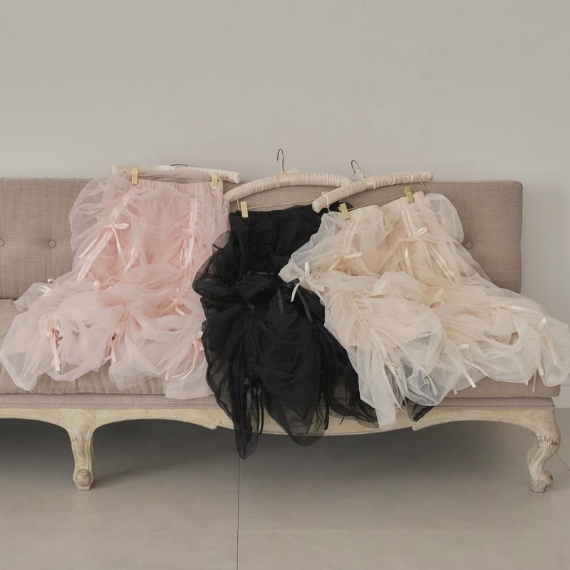 Ballerina” drawstring ribbon skirt (pink) | Tr 