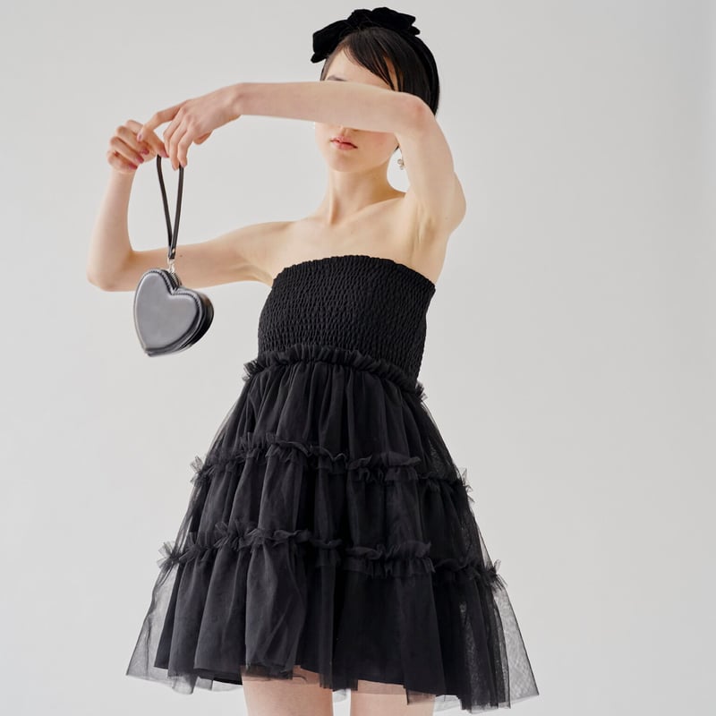 Ballerina tulle mini one-piece (black) | Treat ...