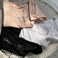 Treat Girl’s glitter logo T-shirts