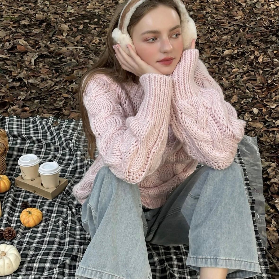 vintage like big cable knit | Treat ürself 