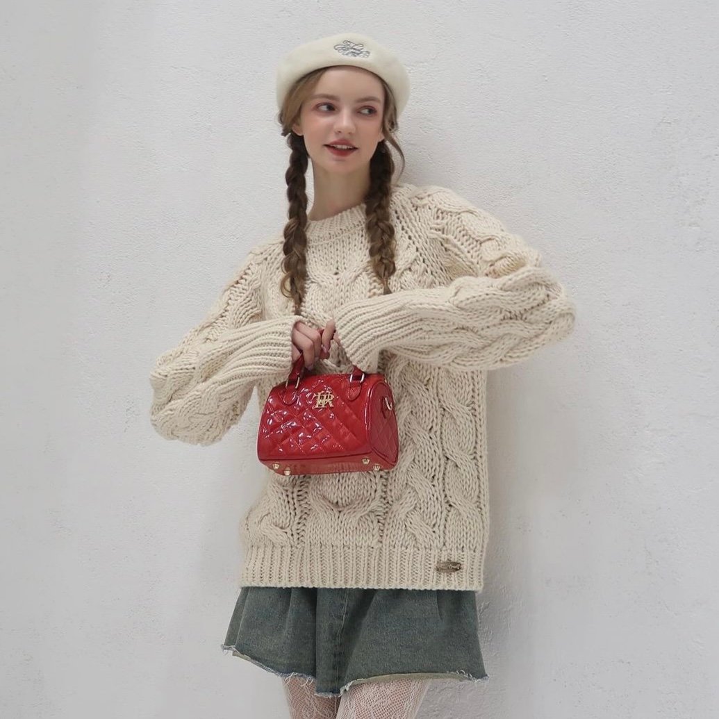 トリートユアセルフ トリートユアセルフ big cable knit pink(本日まで価格)