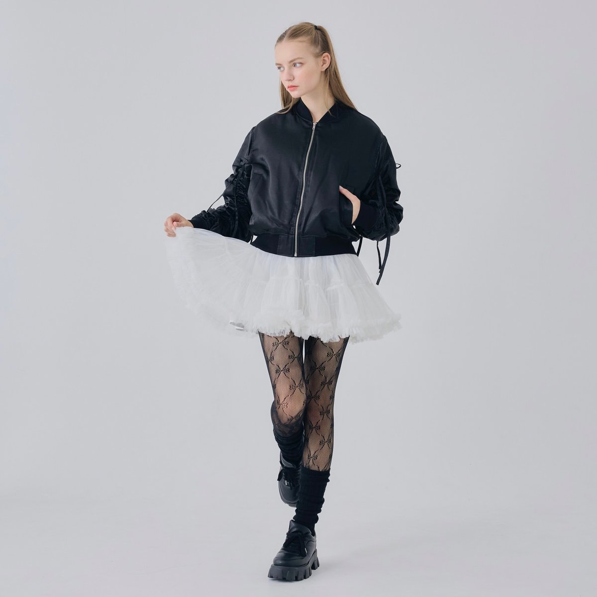 Girly ribbon MA-1(black) | Treat ürself Girly ribbon MA-1(black) | Treat ürself