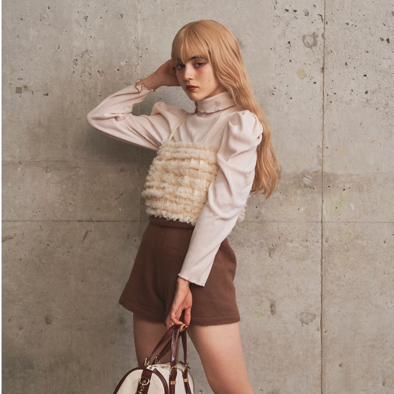 Ballerina tulle mini one-piece (ivory) | Treat ｜ノースリーブ