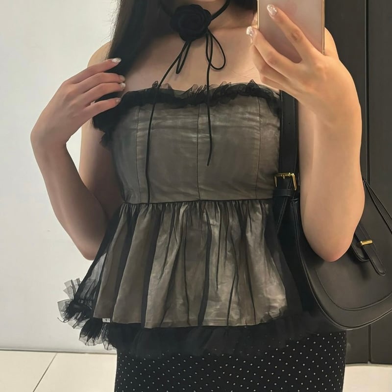 トップス treat Ballerina tulle corset bustier treat Ballerina tulle corset bustier