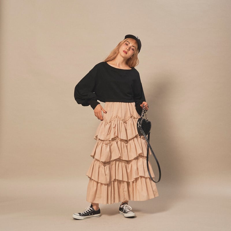 Ballerina pure tired skirt (beige) | Treat ürself