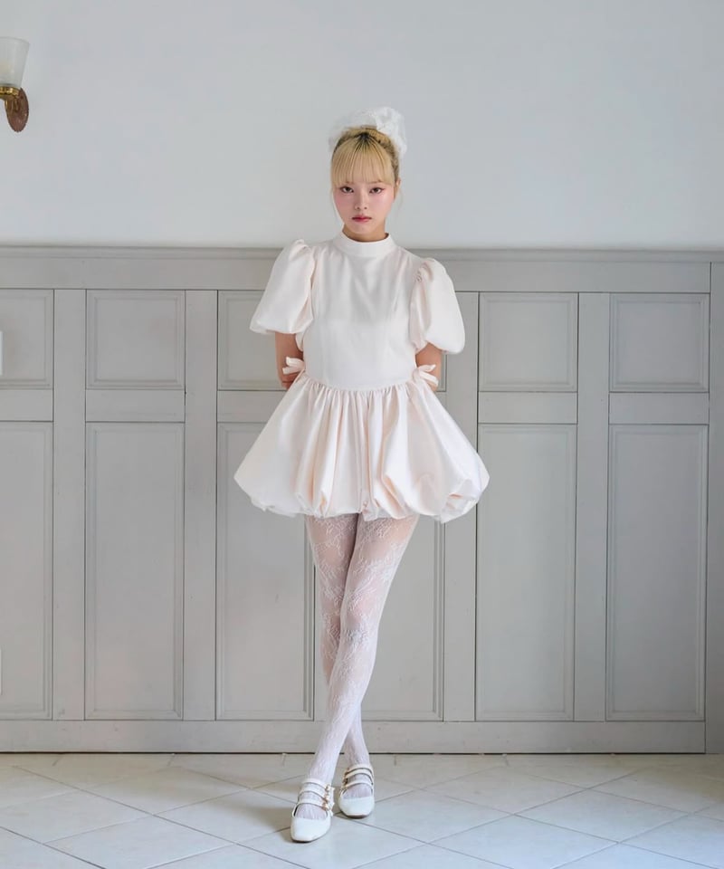 satin balloon peplum mini one-piece | Treat ürself satin balloon peplum mini one-piece | Treat ürself