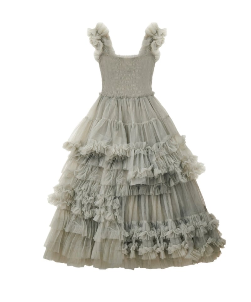 Ballerina” blooming tulle dress(moss green) |