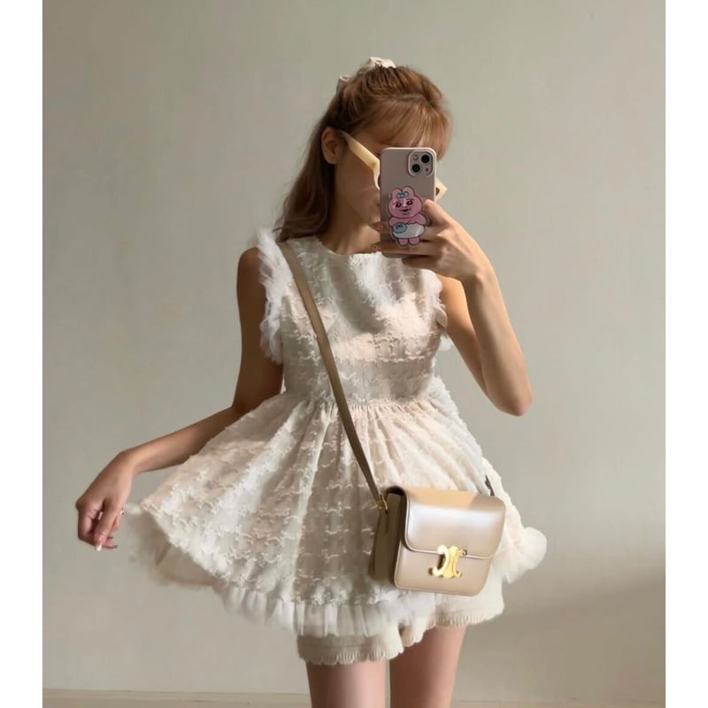 公式ファッション Ballerina feather peplum tops (white) - レディース