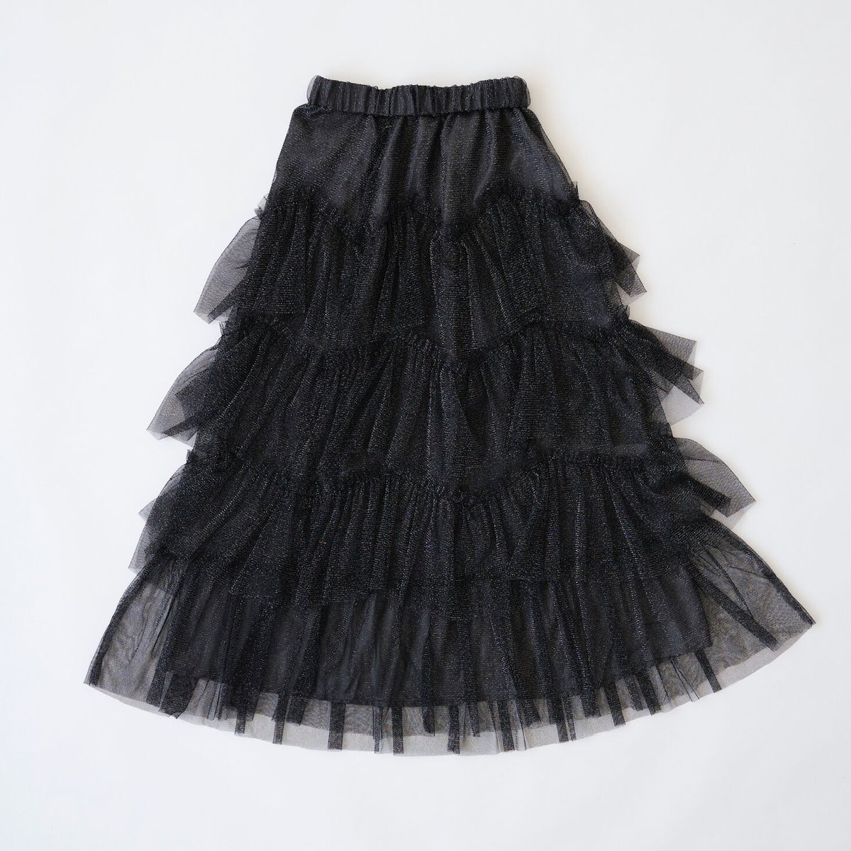 Ballerina tulle glitter tiered skirt (black) | 