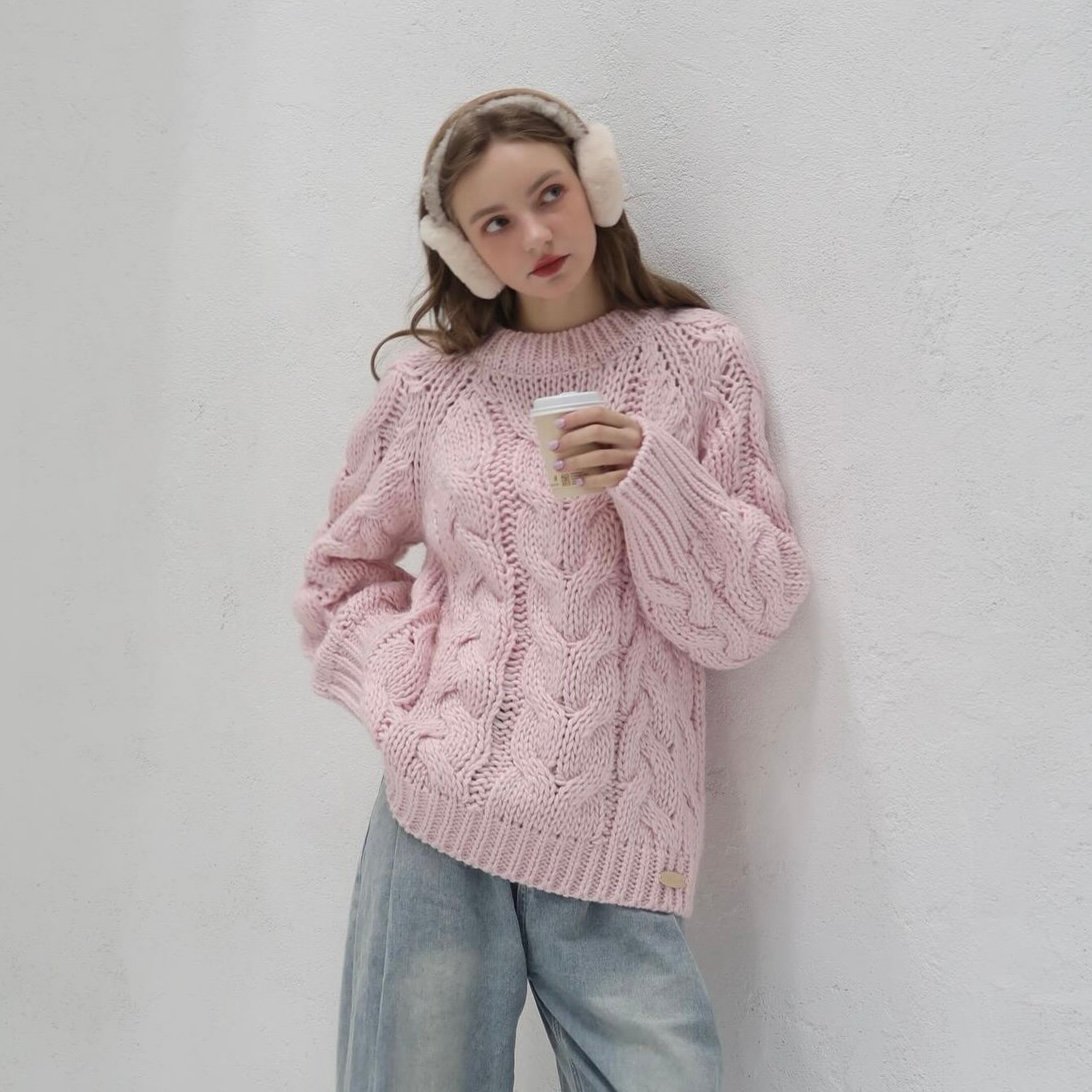 vintage like big cable knit | Treat ürself 