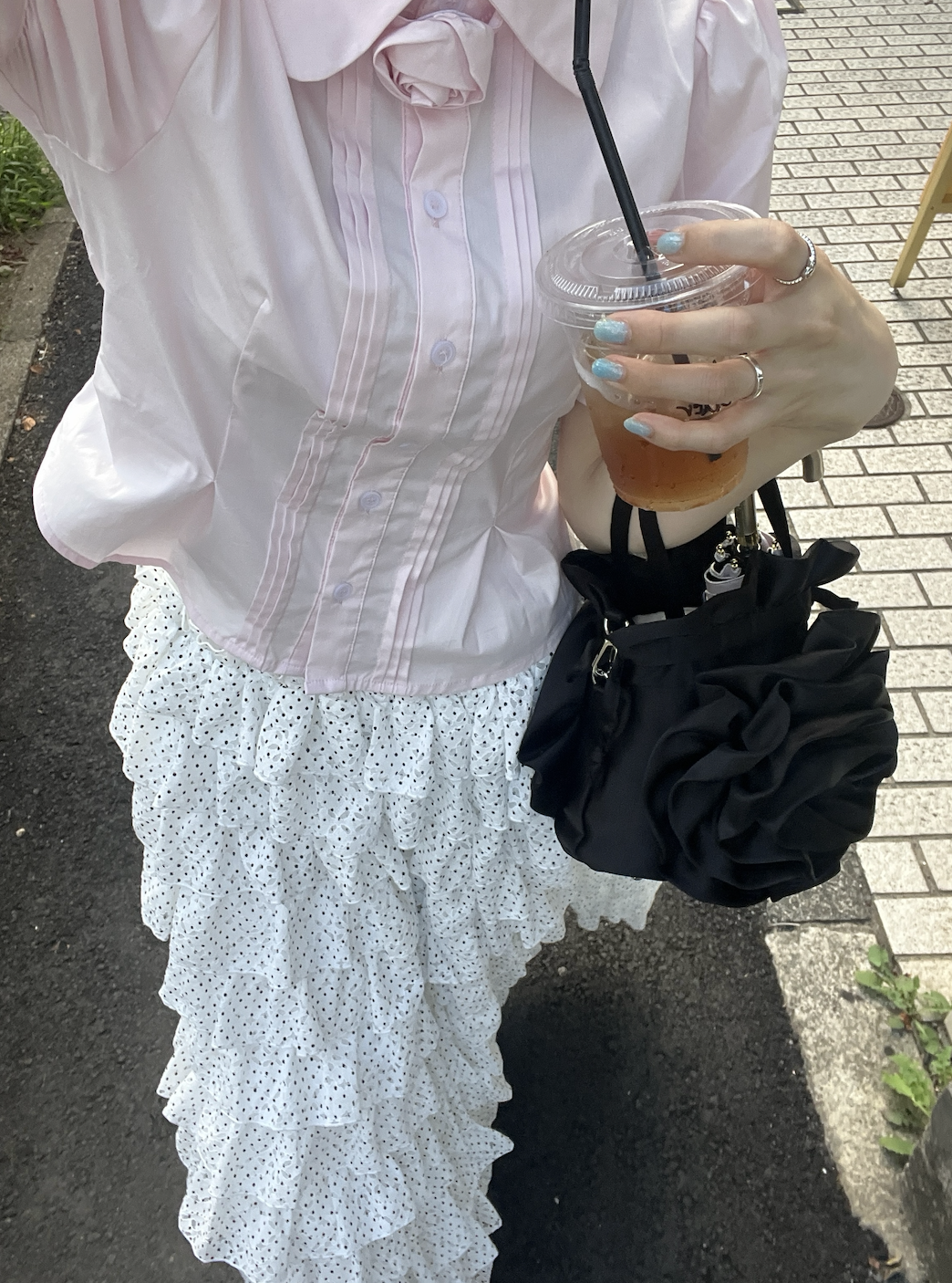 スカート Treat Urself girly lace frill long skirt girly lace frill long skirt (white) | Treat ürself