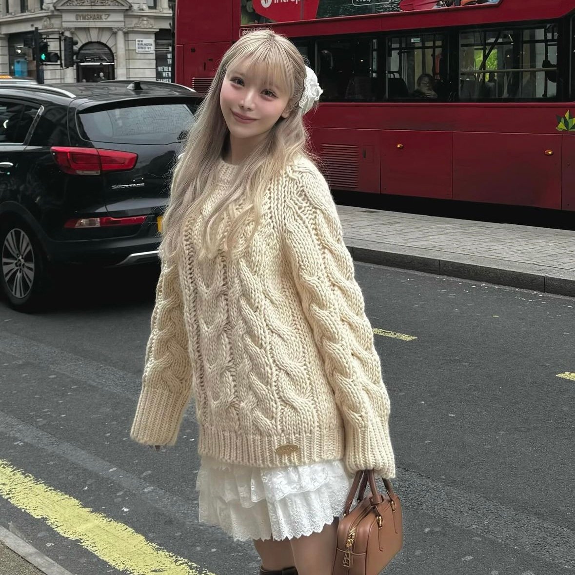 vintage like big cable knit | Treat ürself 