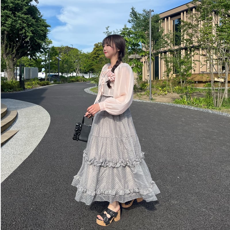 バレリーナドットチュールワンピーストリートユアセルフ