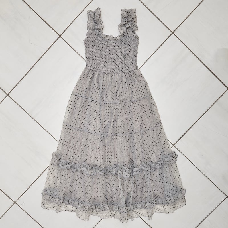 treatürself Ballerina dot tulle onepiece 12月中旬〜下旬発送予定】Ballerina dot tulle docking one-piece