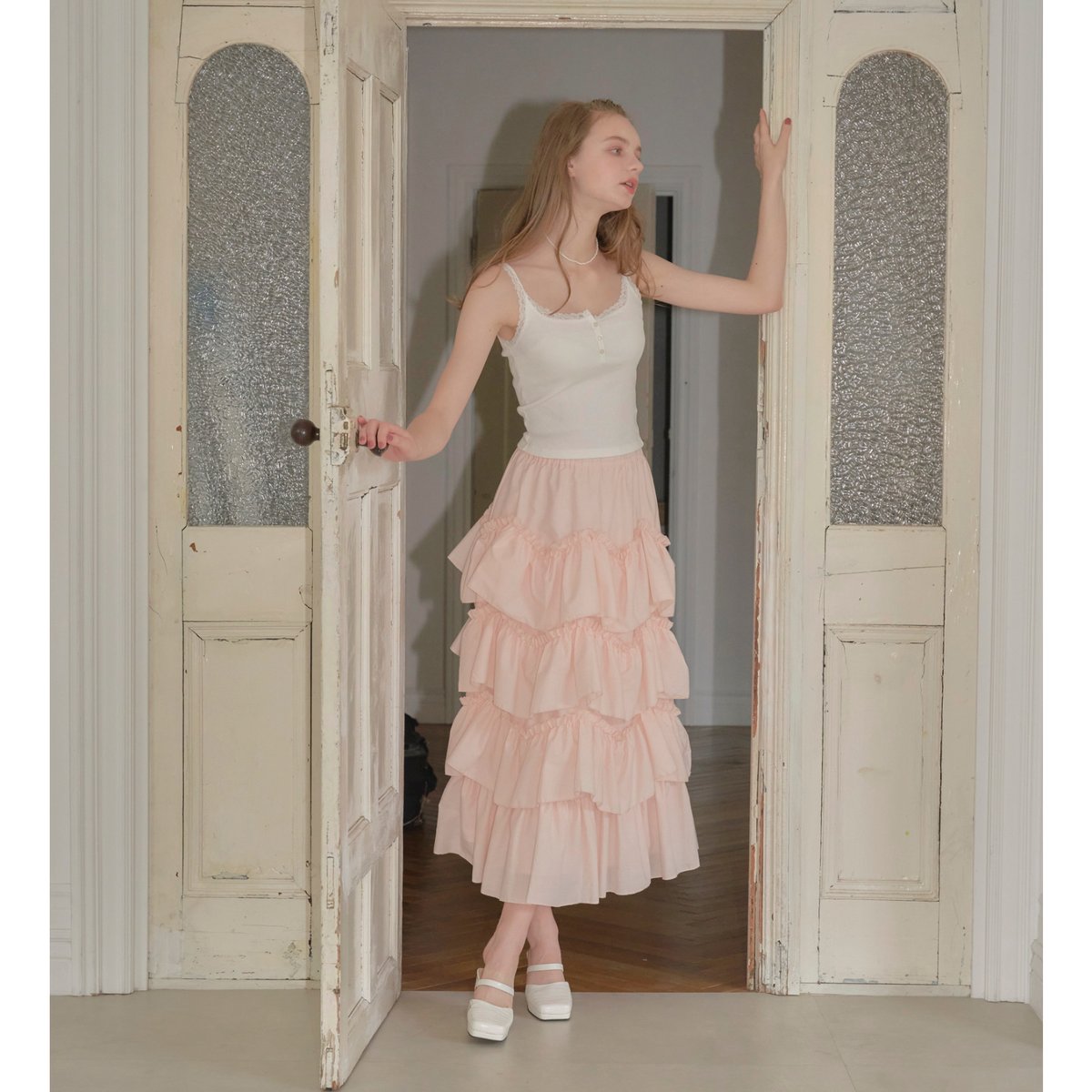 Ballerina pure tiered skirt (pink) | Treat ürself