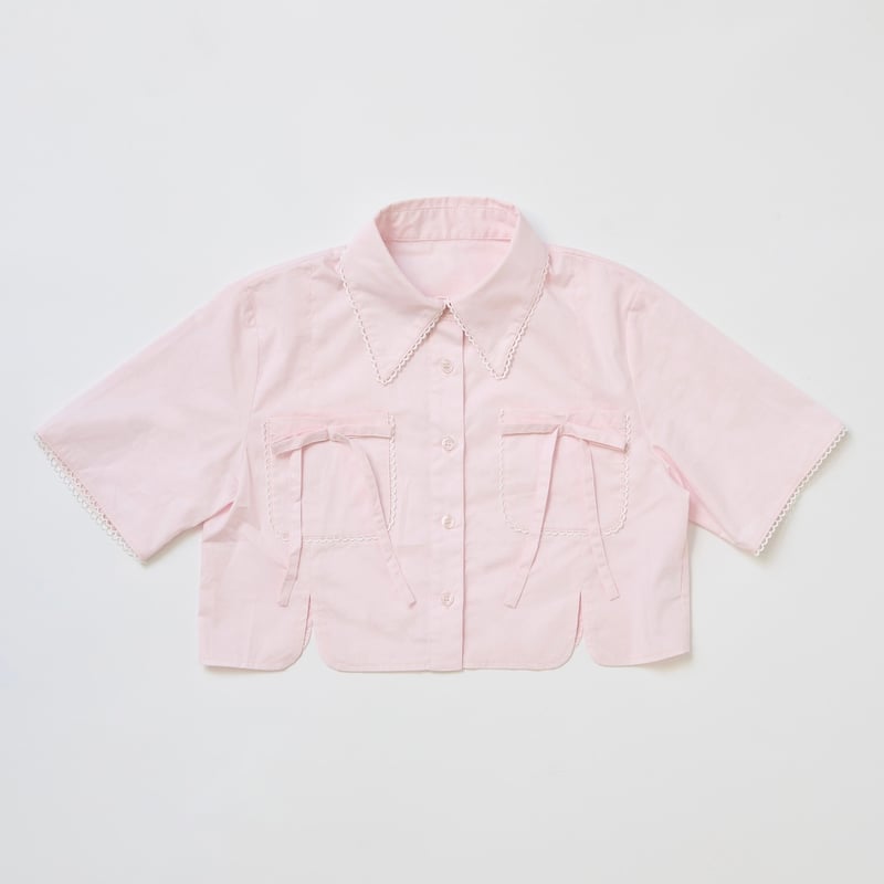 treat ürself バレエコアクロップドサマーブラウス