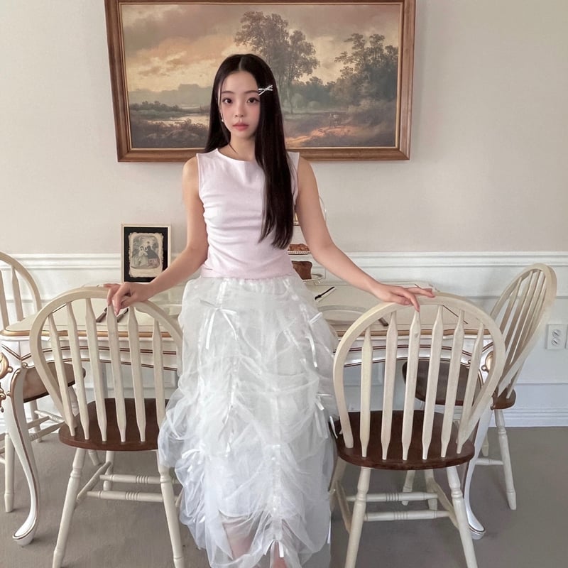 Ballerina” drawstring ribbon skirt