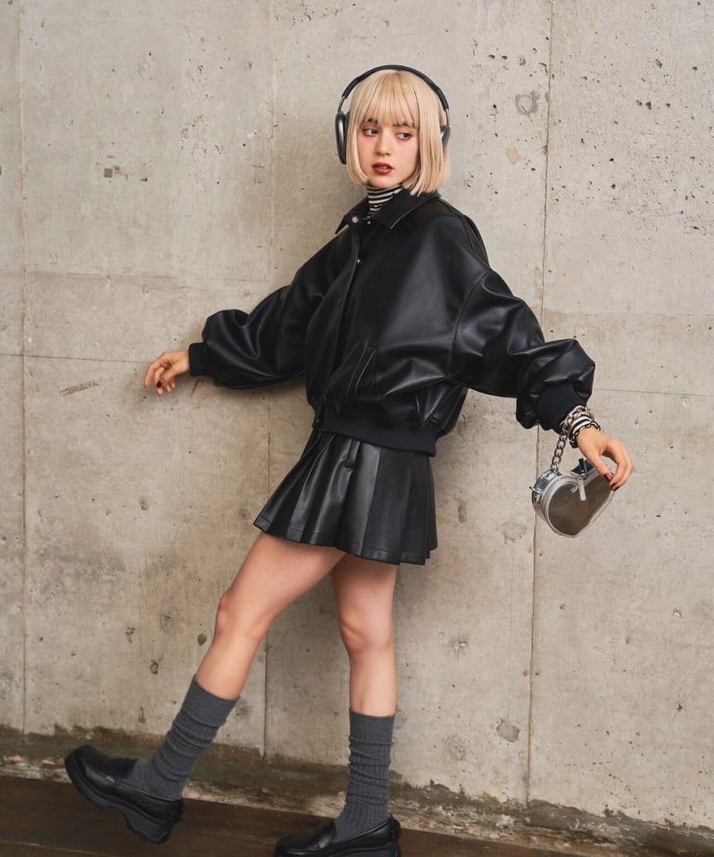 mannish” leather mini skirt | Treat ürself