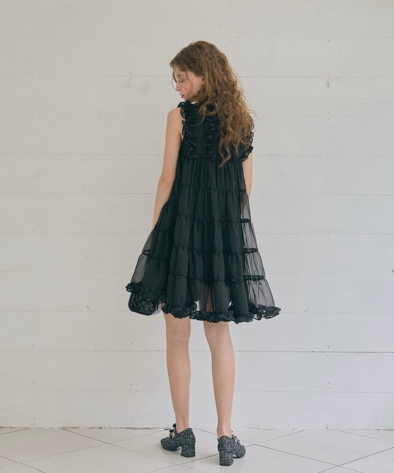 ワンピース Treat Urself / Sheer frill tiered dress treat ürself Sheer frill tiered dress