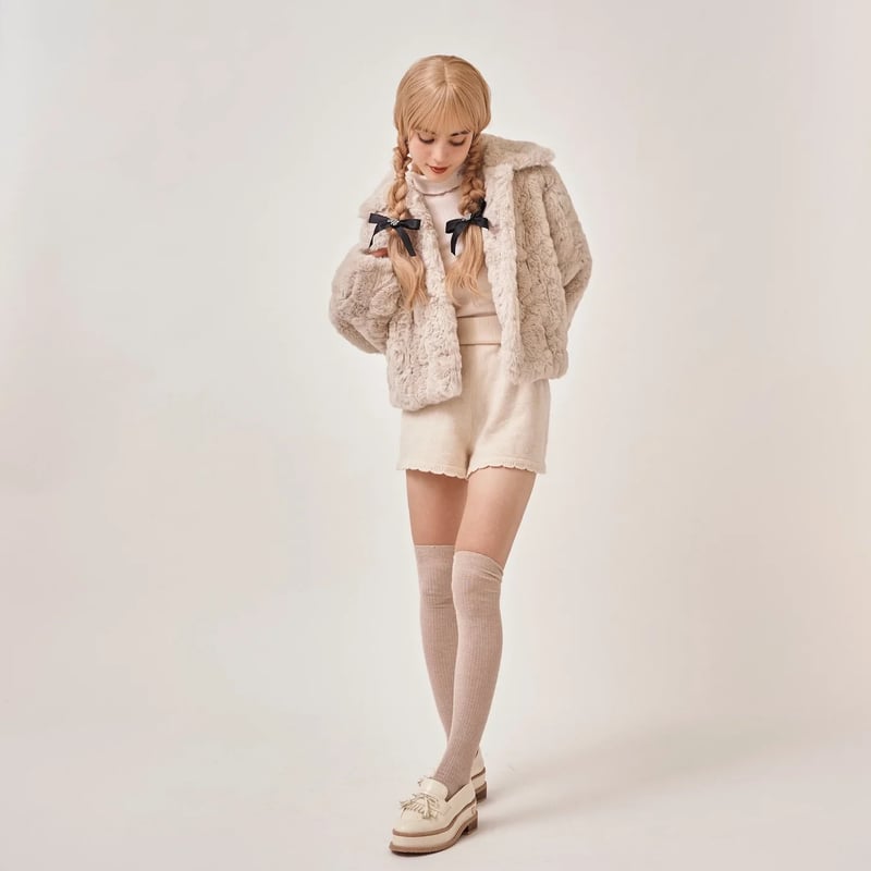 Treat Urself bunny curly fur coat ファーコート Treat Ürself Bunny curly fur coat