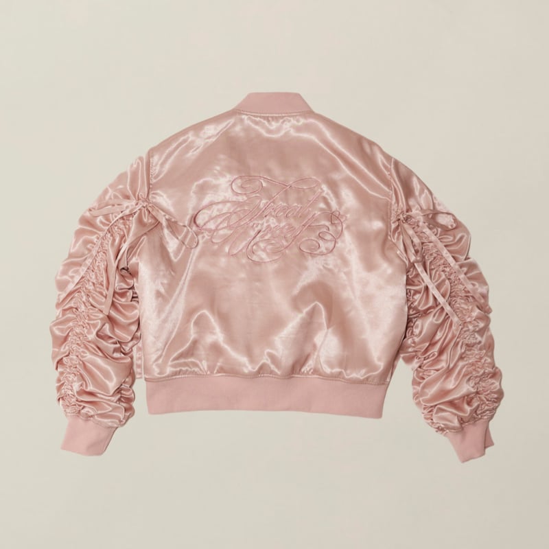 treat urself Girly ribbon MA-1 pink